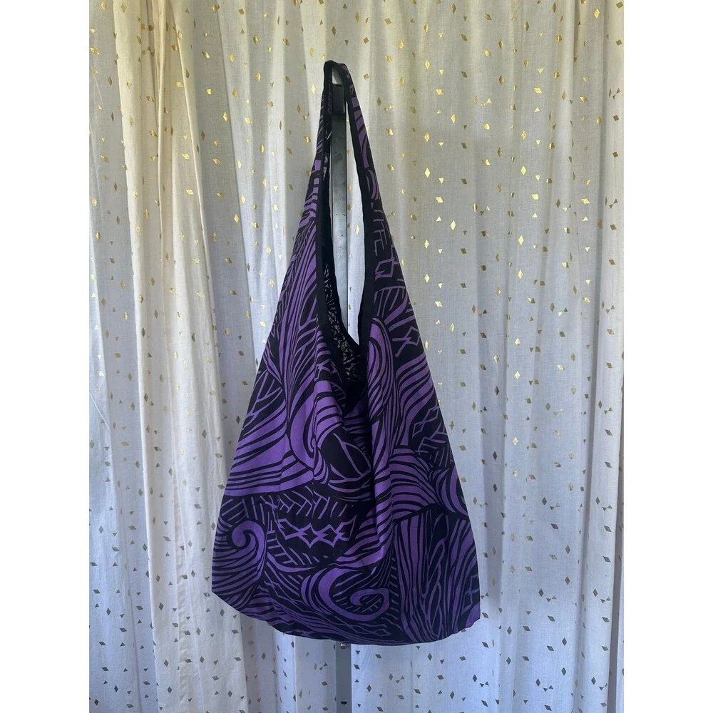 Polynesian Handmade Hawaiian Reversable Tribal Shoulder Hobo Beach Shopping Bag